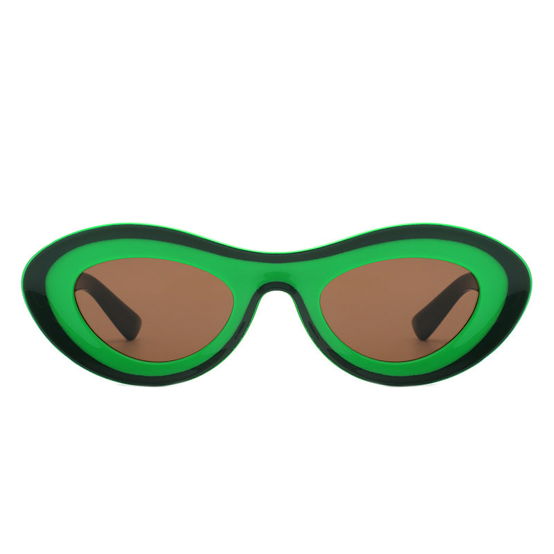 Wholesale PC Cat Eye Small Frame Color Contrast Colorful Sunglasses